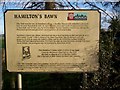 Close up of information sign for the Historic Site of Hamilton