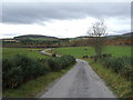 Road from Hallhill towards the Angus border