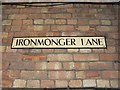 Ironmonger Lane road sign, Marlborough