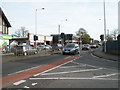 Traffic lights on the A27 looking east