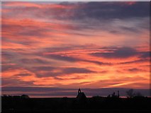 NY9063 : Sunset over the church at Low Gate by Mike Quinn