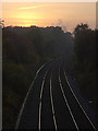 Sunset over the railway, Wollaton Vale