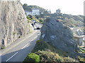 Aberamffra Hill from the rock above the railway tunnel, Barmouth