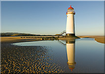 SJ1285 : Point of Ayr Lighthouse by Dave Green