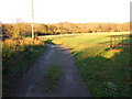 Gated road near Adstone