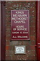 NY6221 : King's Meaburn Methodist Chapel, Sign by Alexander P Kapp