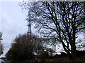 SE3113 : Telecoms mast near Woolley by Steve  Fareham