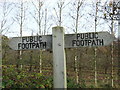 TM2671 : Footpath signs by Keith Evans
