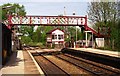 SK0083 : Furness Vale - level crossing and signal box by Dave Bevis