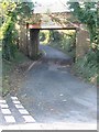 Railway bridge over road to Martin Mill