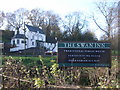 SO5900 : The Swan Inn, Alvington with sign by Nick Mutton 01329 000000