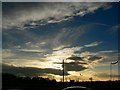 Sunset approaching over Chapel Farm, Blunsdon, Swindon