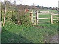 Gated footpath towards Ash