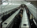 TQ3381 : Central Line Escalators, Liverpool Street Underground Station by Oxyman