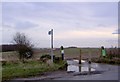 Footpath sign to Wombwell Woods