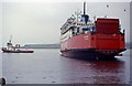 The "Ionic Ferry" aground at Larne