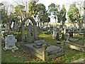 Graveyard at Waterfall Road Cemetery, Southgate, N14