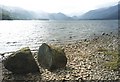 NY2621 : Centenary Stone on the Derwent Water shore by Trevor Rickard