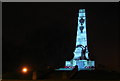 Bangor War Memorial, by night