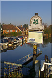 TQ0561 : National Trust Sign, River Wey Navigation by Ian Capper