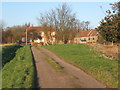 Lane looking towards Burstall Hall