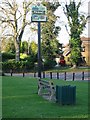 Sign on the village green