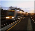 Train arriving at Adelaide station