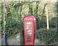 Old fashioned telephone box in the centre of Llanengan village