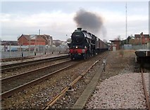 ST8026 : Black 5 departs Gillingham Station. by Clive Warneford