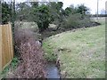 Course of small stream near Stanford