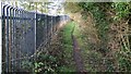 Public footpath and fence