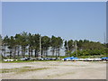 Yachts ashore at the Dee Sailing Club