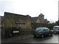 Looking past stone wall towards St Bartholomew