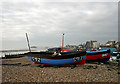 TQ1602 : Boats on the Beach, Worthing, West Sussex by Roger  Kidd