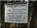 Eythorne Baptist church noticeboard