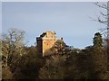 Inverquharity Castle bathed in winter sunshine