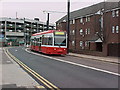 Tram in Tamworth Road Croydon