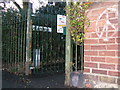 Gated pathway, with a Boundary Stone