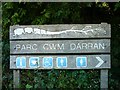 Sign at Parc Cwm Darran