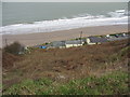 Colourful beach chalets at Porth Nefyn