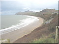 Lon y Traeth leading down to the beach