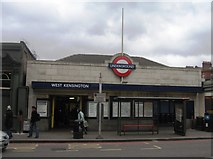 TQ2478 : West Kensington tube station by Mr Ignavy