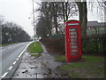 SJ5522 : Phone kiosk outside RAF Shawbury by Row17