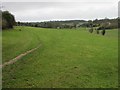 View across fields to Vicarage Farm and West Langdon