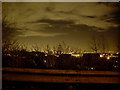 Trees and night sky over Mountblow