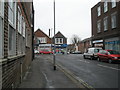 Looking up Vectis Way towards Cosham High Street