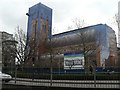 Hammersmith: church-shaped scaffolding