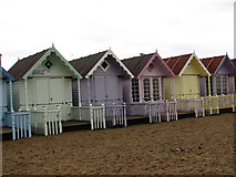 TM0212 : Pastel-coloured beach huts by Evelyn Simak