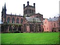 SJ4066 : Chester Cathedral from Abbey Street by John S Turner