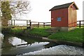 ST4943 : River Sheppey flow measuring station by Sharon Loxton